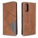 For Galaxy S20 Rhombus Texture Horizontal Flip Magnetic Leather Case with Holder & Card Slots