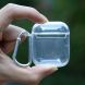 For AirPods 1 / 2 Transparent TPU Soft Earphone Protective Case with Hook