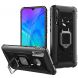 For Huawei P30 Lite Carbon Fiber Protective Case with 360 Degree Rotating Ring Holder