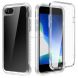 For iPhone SE 2020 / 8 / 7 Shockproof TPU Frame + Clear PC Back Case + Front PET Screen Film