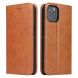 For iPhone 12 Fierre Shann PU Genuine Leather Texture Horizontal Flip Leather Case with Holder & Card Slots & Wallet