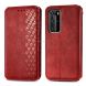 For Huawei P40 Pro Cubic Grid Pressed Horizontal Flip Magnetic PU Leather Case with Holder & Card Slots & Wallet