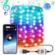 RGB USB LED Copper Wire Light String Holiday Decoration Light String Bluetooth Mobile APP Control, Length:5m 50 LED