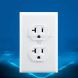 PC Double-connection Power Socket Switch with USB, US Plug, Square White UL 20A Double Plug