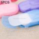 5 PCS Disposable Portable Travel Boxed Confetti Soap Mini Soap Paper, Random Color Delivery