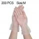 200 PCS Thicken Disposable Clear Food Grade PVC Powder-Free Insulation Waterproof Gloves, Size: M