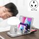 HQ-UD12 Universal 4 in 1 40W QC3.0 3 USB Ports + Wireless Charger Mobile Phone Charging Station with Mushroom Shape LED Light, Length: 1.2m, AU Plug