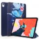 Horizontal Flip Blue Butterfly Pattern Colored Painted Leather Case for iPad Pro 11 inch