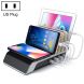 HQ-UD09 4 USB Ports Qi Standard Wireless Charger Phone Desktop Stand Holder, For iPhone, Huawei, Xiaomi, HTC, Sony and Other Smart Phones, US Plug