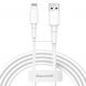 Baseus 2.4A 8 Pin Mini White Charging Cable, Length: 1m