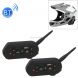 2 PCS E6 1200m Life Waterproof Wind-resistant Bluetooth Interphone Headsets for Motorcycle Helmet, Max Support: Six Riders