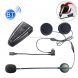 D2 Single Bluetooth Interphone Headsets for Motorcycle Helmet, Intercom Distance up to 500m