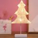 Christmas Tree Shape Rattan Romantic LED Holiday Light with Holder, Warm Fairy Decorative Lamp Night Light for Christmas, Wedding, Bedroom