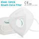 10 PCS KN95 n95 Breathable Respirator Dustproof Antiviral Anti-fog Protective Face Mask with Breath-Valve Filter