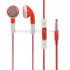 Double Color 3.5mm Stereo Earphone with Volume Control and Mic, For iPad, iPhone, Galaxy, Huawei, Xiaomi, LG, HTC and Other Smart Phones