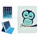 Owl Pattern Protective PU Leather Case with Sleep / Wake-up Function & Card Slot for iPad 4 / New iPad