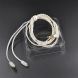 3.5mm Twist Texture Silver-plated Audio Earphone Cable Applicable to KZ ZS5