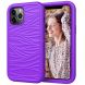 For iPhone 12 / 12 Pro Wave Pattern 3 in 1 Silicone+PC Shockproof Protective Case