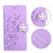 Plum Blossom Pattern Diamond Encrusted Leather Case for Galaxy S10 , with Holder & Card Slots