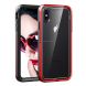 Black+Red For iPhone X / XS 2 in 1 TPU+PC Solid Color Combination Drop
