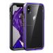 Black+Purple For iPhone X / XS 2 in 1 TPU+PC Solid Color Combination Drop