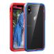 Red+Blue For iPhone X / XS 2 in 1 TPU+PC Solid Color Combination Drop