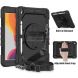 For iPad 10.2 Shockproof Colorful Silica Gel + PC Protective Case with Holder & Shoulder Strap & Hand Strap & Pen Slot
