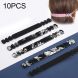 10 PCS Adjustable Face Mask Ear Band Rope Anti-slip PU Leather Extension Buckle Hood