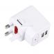 USV Fuse World-Wide Universal Travel Adapter with Built-in Dual USB Ports Charger for US, UK, AU, EU