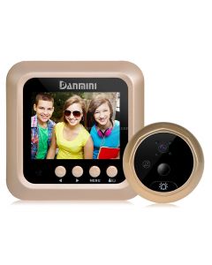 Danmini Q5 PIR 2.4 inch Screen 2.0MP Security Camera No Disturb Peephole Viewer, Support TF Card / Night Vision / PIR Motion Detection / Body Sensor / Video Recording