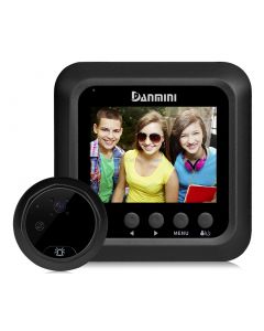 Danmini W5 2.4 inch Screen 2.0MP Security Camera No Disturb Peephole Viewer Doorbell, Support TF Card / Night Vision / Video Recording
