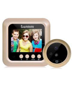 Danmini W5 2.4 inch Screen 2.0MP Security Camera No Disturb Peephole Viewer Doorbell, Support TF Card / Night Vision / Video Recording