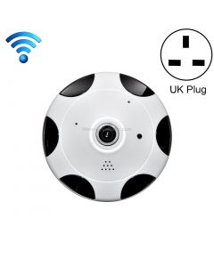 360 Degrees Viewing VR Camera WiFi IP Camera, Support TF Card (128GB Max), UK Plug