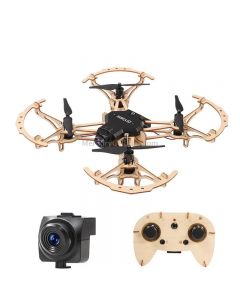HELIWAY M2 DIY Building Wooden 4-Axis Quadcopter with Remote Control & 0.3MP Wifi Camera, Support Headless Mode & Altitude Hold