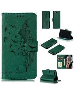 Feather Pattern Litchi Texture Horizontal Flip Leather Case with Wallet & Holder & Card Slots For iPhone SE 2020 / 8 / 7