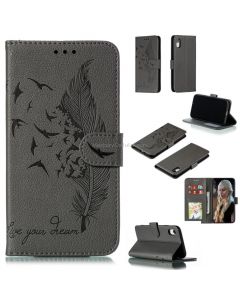 Feather Pattern Litchi Texture Horizontal Flip Leather Case with Wallet & Holder & Card Slots For iPhone XR