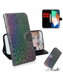 For iPhone X / XS Solid Color Colorful Magnetic Buckle Horizontal Flip PU Leather Case with Holder & Card Slots & Wallet & Lanyard
