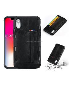 For iPhone XR PU + TPU Shockproof Protective Leather Case with Card Slots