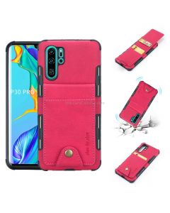 For Huawei P30 Pro Cloth Texture + TPU Shockproof Protective Case with Vertical Flip Card Slots