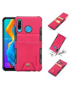 For Huawei P30 Lite Cloth Texture + TPU Shockproof Protective Case with Vertical Flip Card Slots