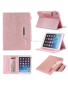 For iPad 10.2 inch Glitter Powder Horizontal Flip Leather Case with Holder & Card Slot & Photo Frame & Wallet