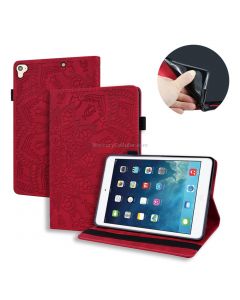 For iPad Pro 9.7 inch Calf Pattern Double Folding Design Embossed Leather Case with Holder & Card Slots & Pen Slot & Elastic Band