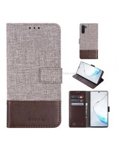 For Galaxy Note 10 MUXMA MX102 Horizontal Flip Canvas Leather Case with Stand & Card Slot & Wallet Function