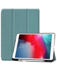 For iPad 10.2 (2019) / Air 3 / Pro 10.5 Denim Texture Horizontal Flip Leather Case with Three-folding Holder & Sleep / Wake-up Function