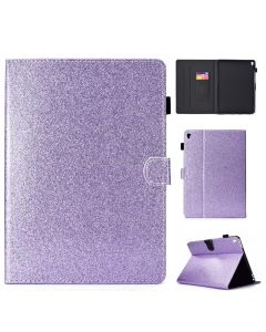 For iPad Pro 9.7 Varnish Glitter Powder Horizontal Flip Leather Case with Holder & Card Slot