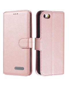 For iPhone 5 Solid Color Buckle Horizontal Flip Leather Case with Wallet & Holder & Card Slots