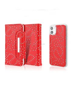 For iPhone 11 Separable Maple Leaf Flower Litchi Texture Flip Leather Case with Holder & Card Slot & Wallet & Lanyard