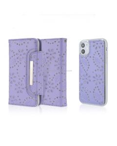 For iPhone 11 Separable Maple Leaf Flower Litchi Texture Flip Leather Case with Holder & Card Slot & Wallet & Lanyard