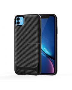 For iPhone 11 Carbon Fiber Texture Shockproof TPU Protective Case