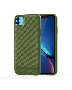 For iPhone 11 Carbon Fiber Texture Shockproof TPU Protective Case